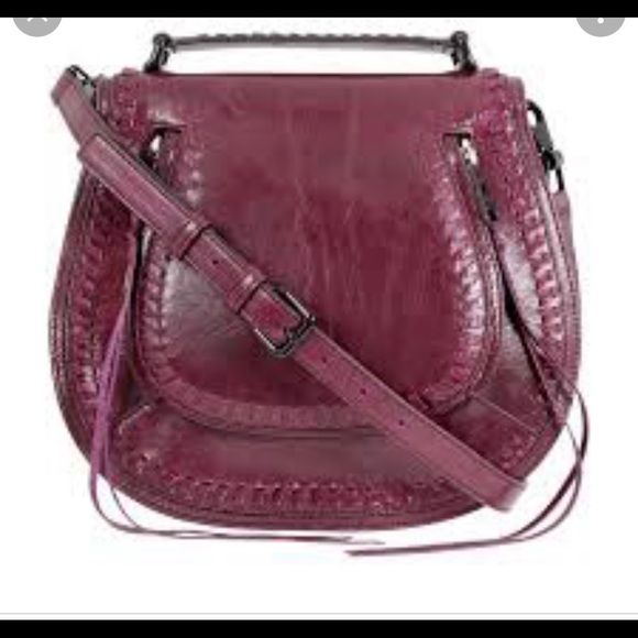 Rebecca Minkoff Maroon Saddle Crossbody Purse - Picture 2 of 9
